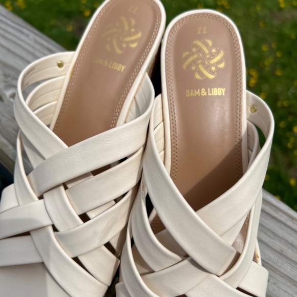 🍂Sam & Libby Cork Wedge Sandal Slip On Shoes - Picture 10 of 13